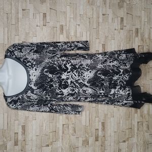 Asymmetrical Dress Deep Scoop Neck